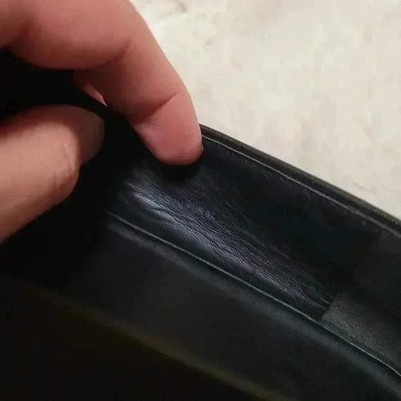 Vince Blair perforated black leather slip on sneakers loafers size 7 37 - Picture 4 of 6